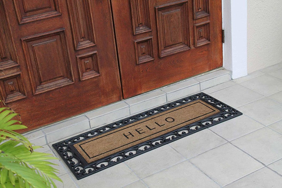 A1HC Natural Coir and Rubber Large Door Mat, 18"X48"