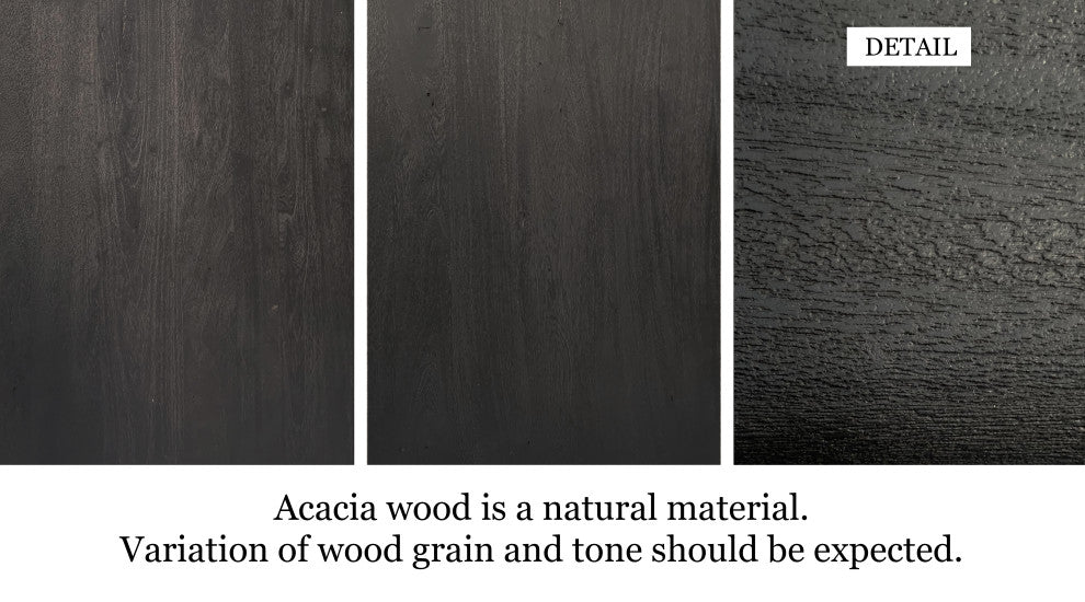 Brooks Dining Table, Ebonized, Black, 40"x92",X-Base