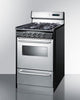 20 inch gas pro style range in stainless steel TTM13027BKSW