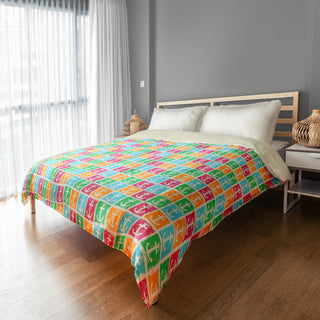 Colorful Anchor Pattern King Duvet Cover
