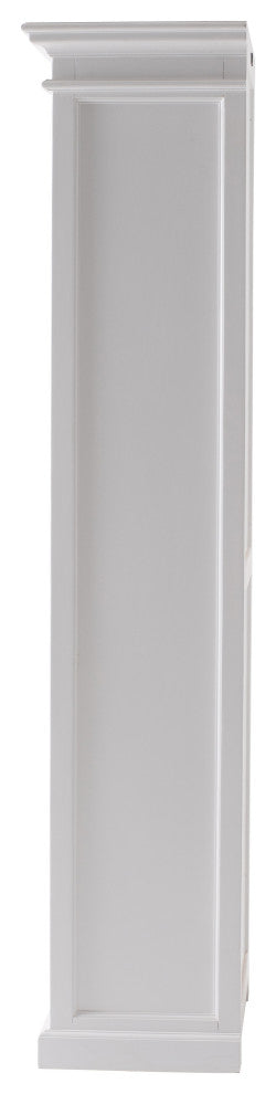 Classic White and Glass Door Storage Cabinet