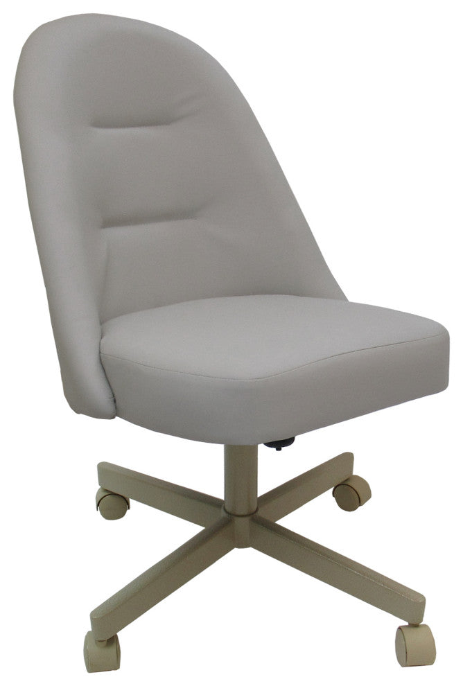 M-235 Swivel Metal Dining Caster Chair, Ocean Beige - Beige
