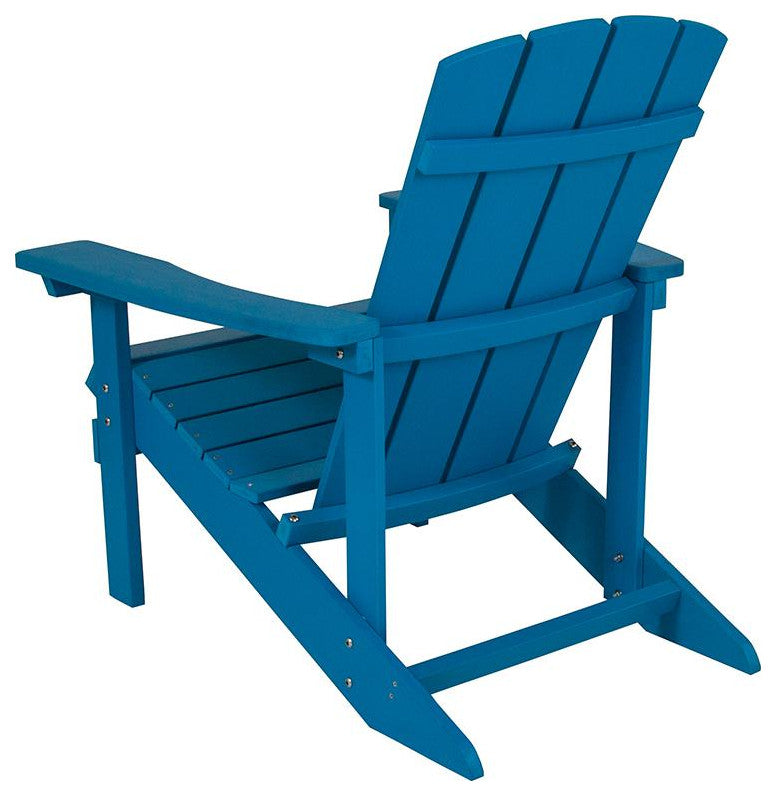 Charlestown All-Weather Poly Resin Wood Adirondack Chair, Blue