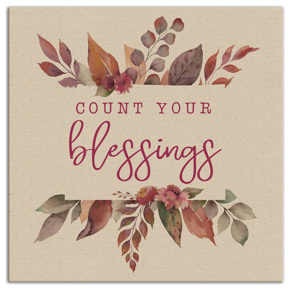 Count Your Blessings 1 16"x16" Canvas Wall Art
