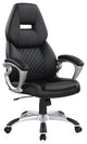 Adjustable Height Leatherette Office Chair, Black