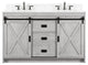 Rafter 54" Bathroom Vanity, White Wash