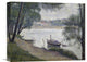 "Gray Weather, Grande Jatte" Stretched Canvas Giclee by Georges Seurat, 16"x13"