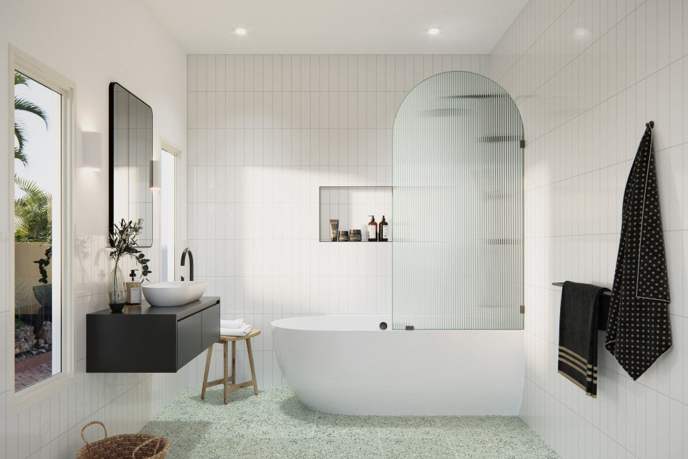 Bathtub Single Fixed Panels, Oil Rubbed Bronze
