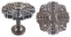 Urbanest Set of 2 Large Eve Drapery Medallion Holdback, Bronze with Gold