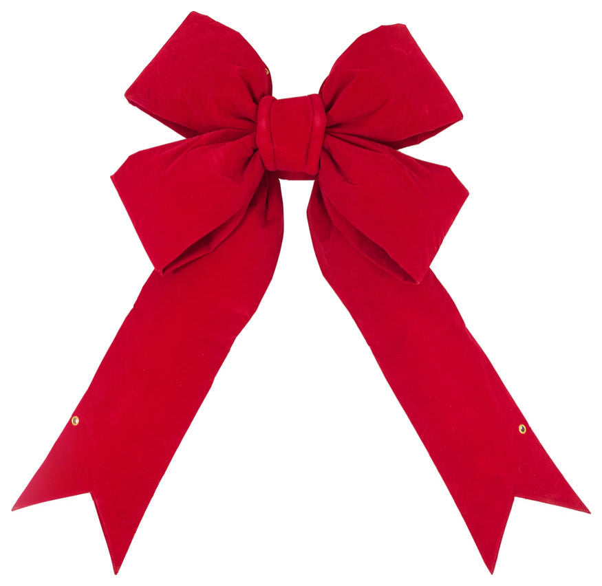 Vickerman L131336 36" Red Four Loop Velvet Outdoor Christmas Bow