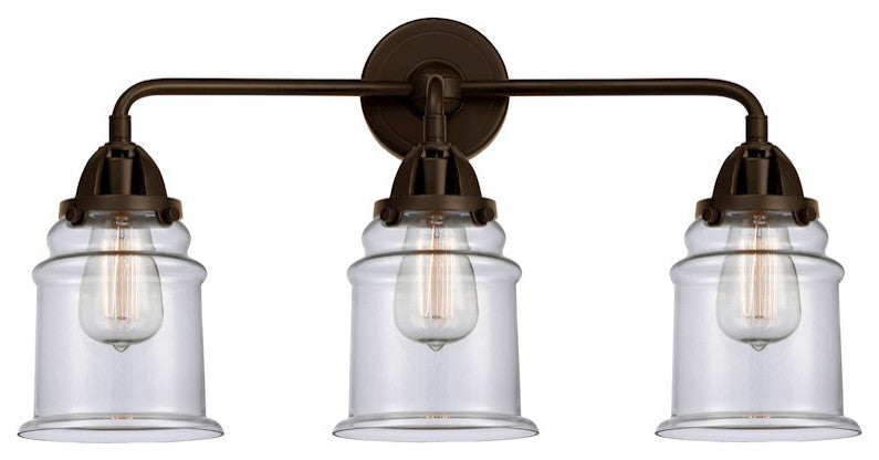 288-3W-OB-G182-LED Canton 3 Light 24" Bath Vanity Light, Oil Rubbed Bronze
