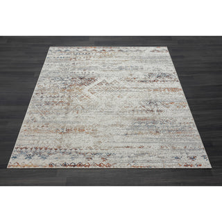 Leilani Gray/Multi Distressed Medallion Machine-Washable Area Rug, 5' x 7'