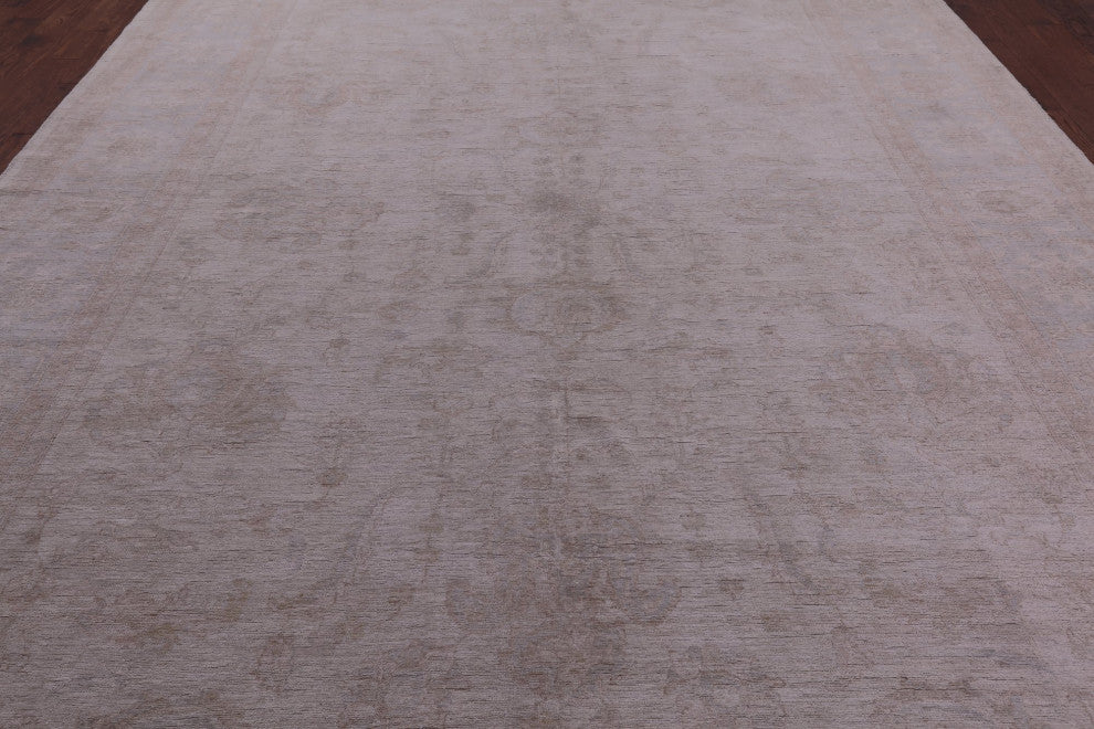 Peshawar White Wash Handmade Wool Rug 10' 0" X 13' 7" Q9590