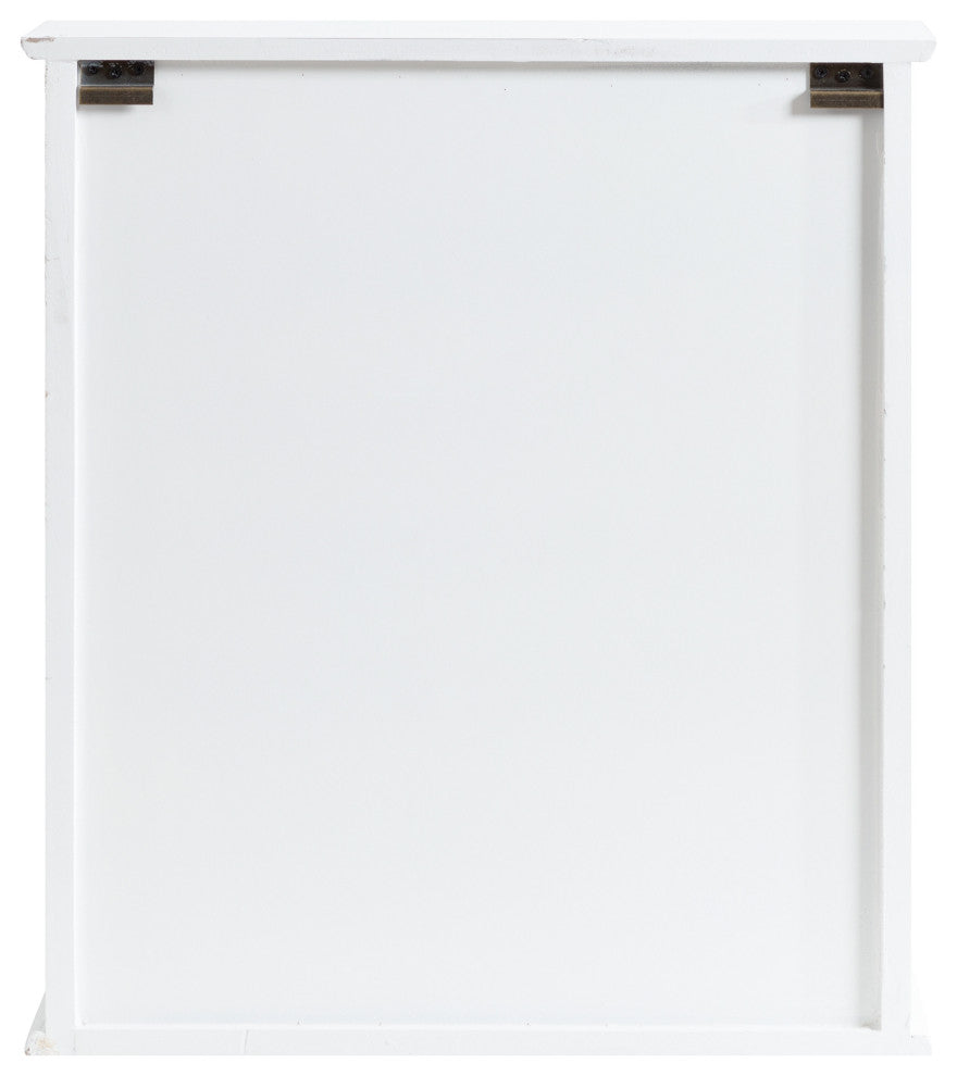 Quinlan Decorative Wood Wall Cabinet, White 24x8x28