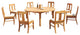 9-Pc Outdoor Patio Teak Dining Set, 72" Round Table 8 Osbo Armless Chair