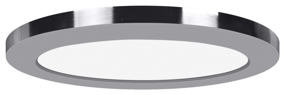 ModPLUS, s 120-277v LED Round Flush Mount, Chrome Finish