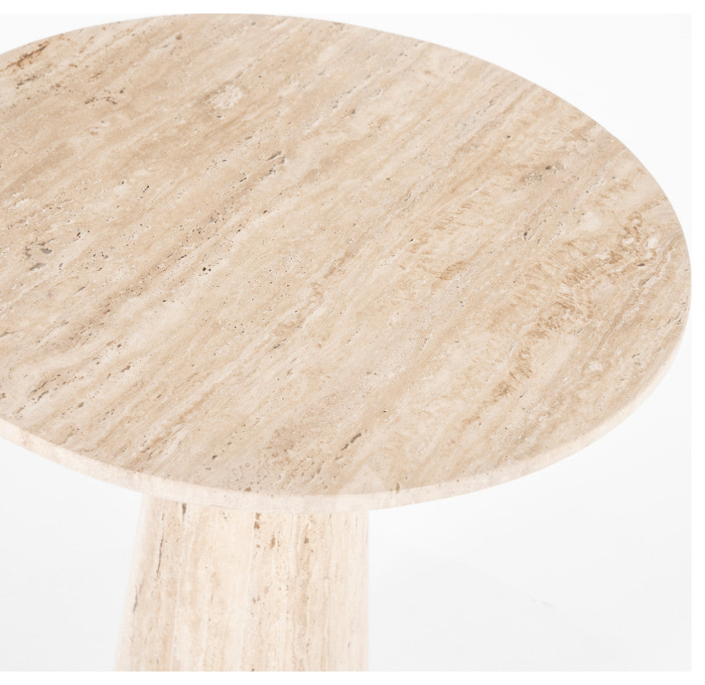 Travertine Pedestal Dining Table | Eleonora Aime, Large