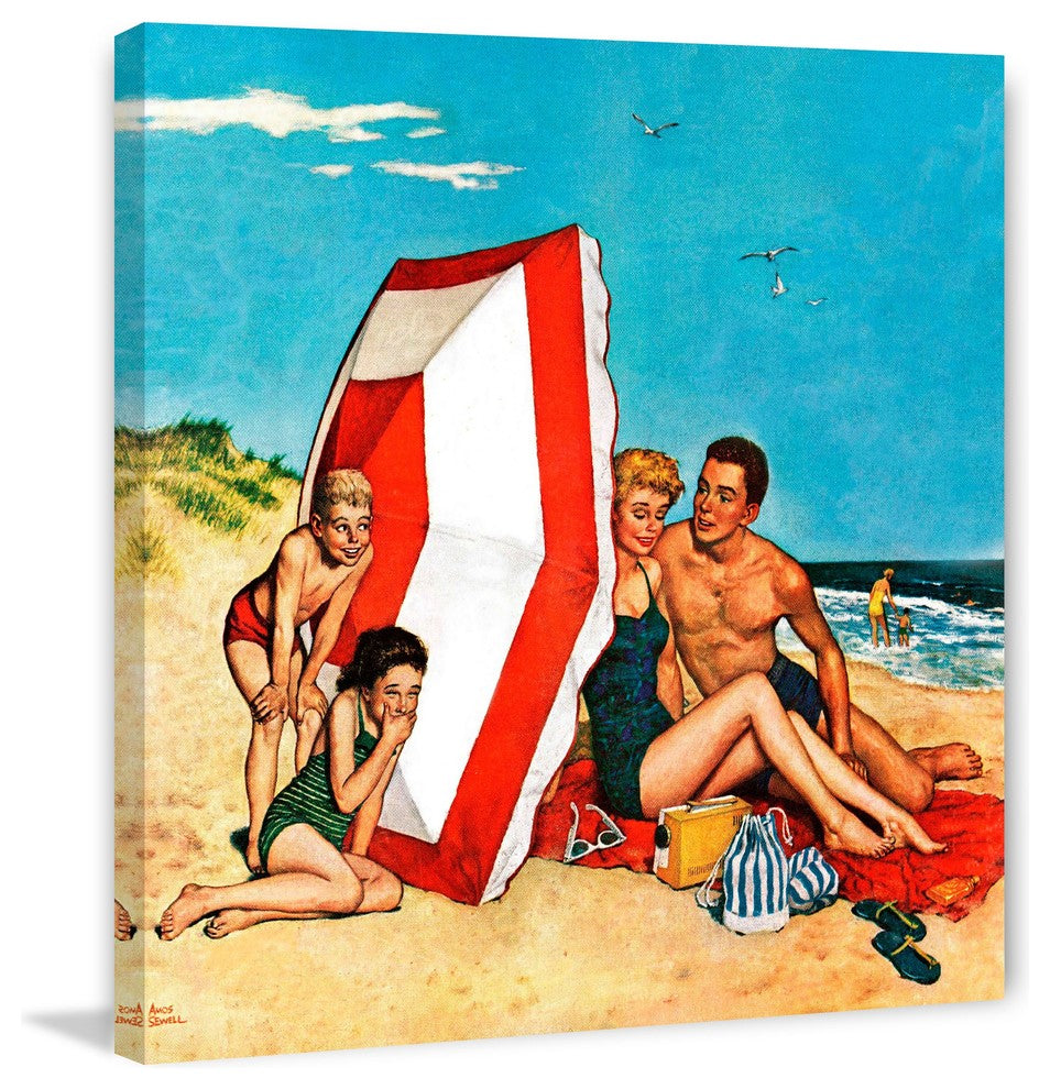 "Eavesdropping on Love" Painting Print on Canvas by Amos Sewell