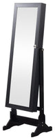 Benzara BM163993 Wooden Jewelry Cheval Mirror, Black