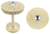 Sunburst Medallion Drapery Holdback, Gilded French White