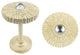 Sunburst Medallion Drapery Holdback, Gilded French White