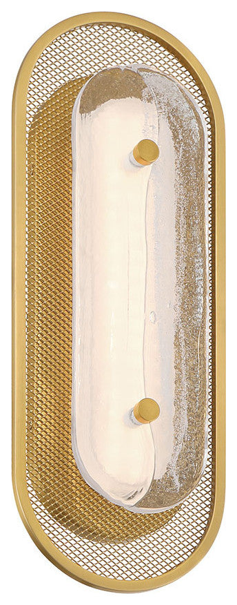 Tramore, Wall Sconce, 16", Gold, Silver Glass
