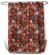 70"Wx73"L Succulent Garden Shower Curtain, Brown