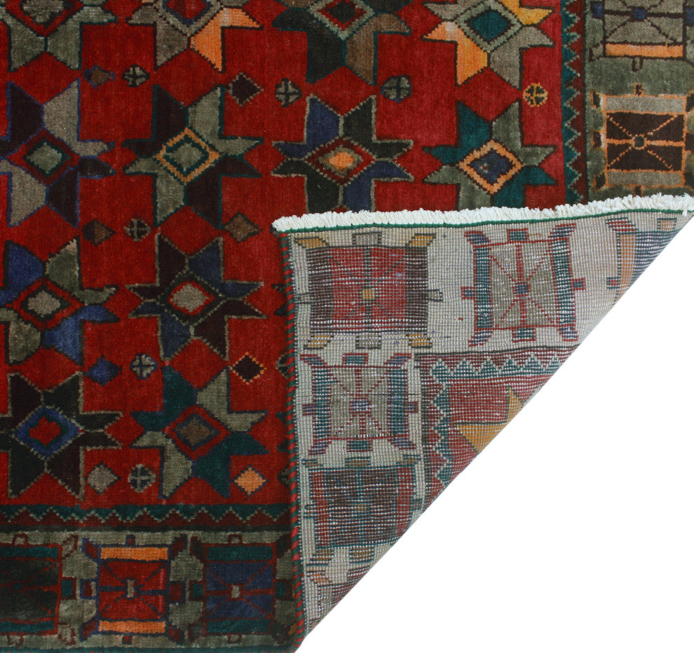 Fine Vintage Distressed Dulce Red Rug