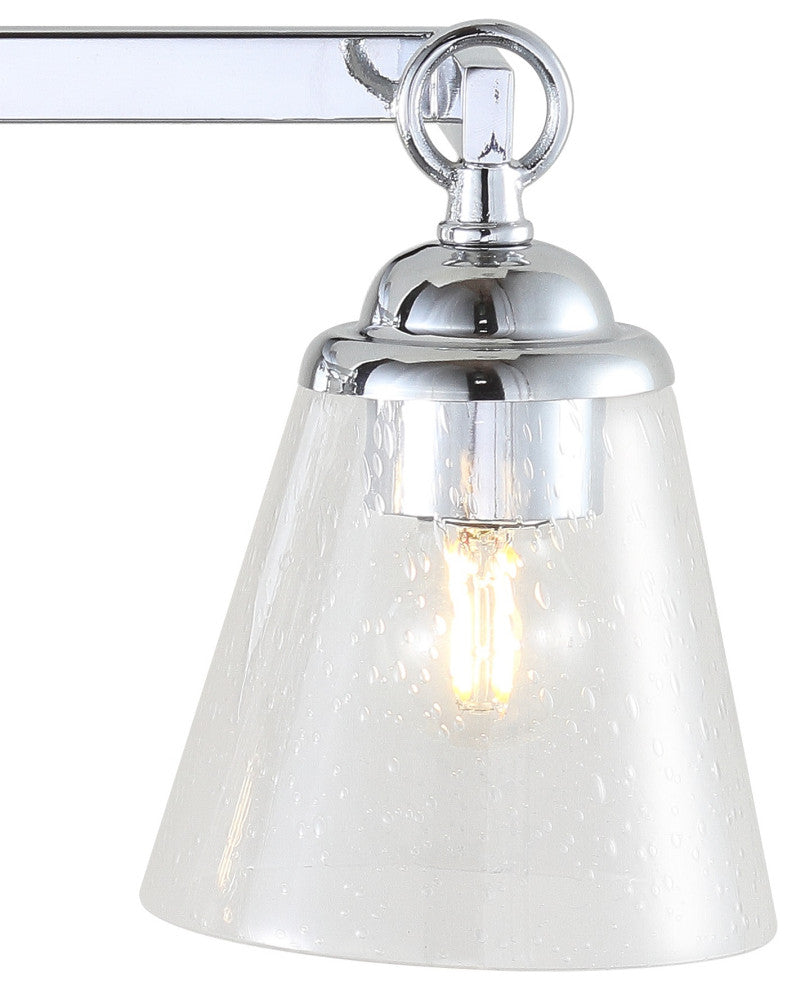 Marion Hurricane Metal, Glass Vanity Light, Chrome, 3-Light