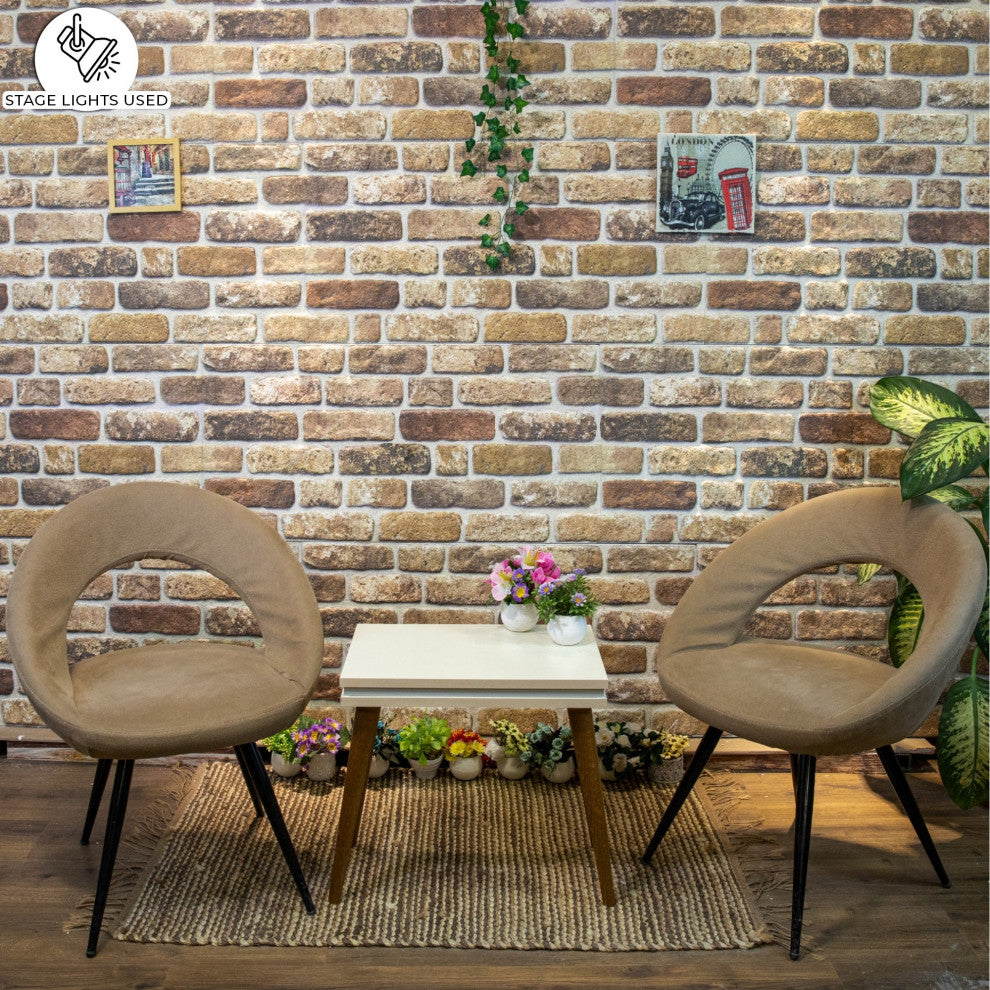 Faux Brick 3D Wall Panels, Light Brown, Sample 10x10"