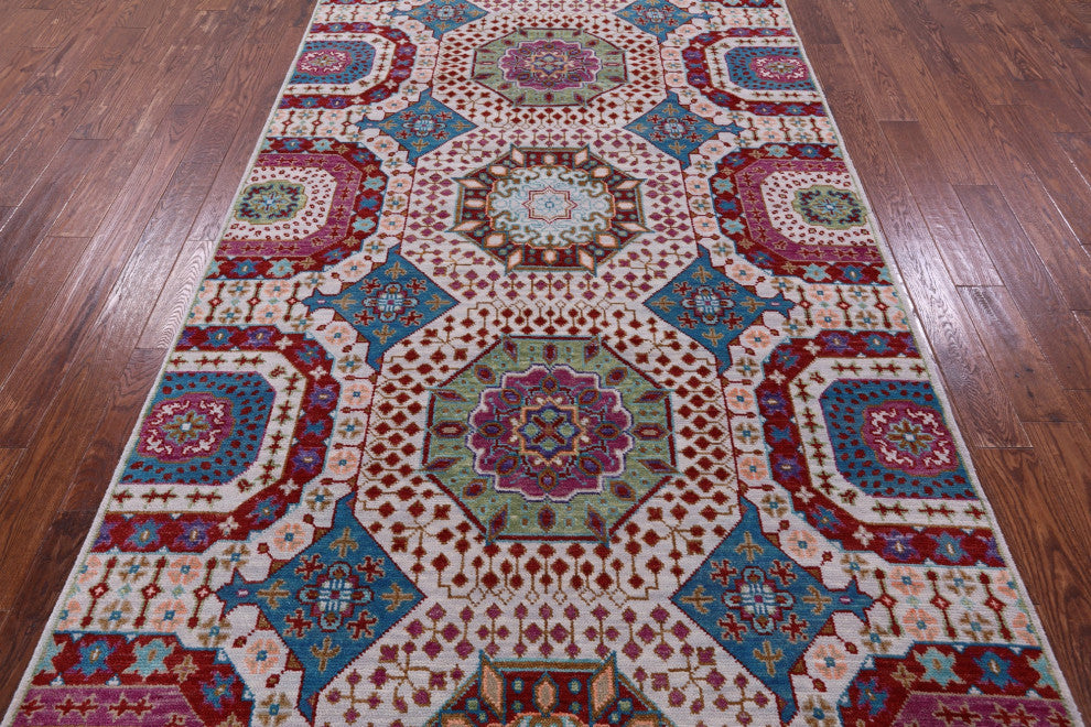 Mamluk Hand Knotted Wool Rug 5' 11" X 9' 2" - Q15869