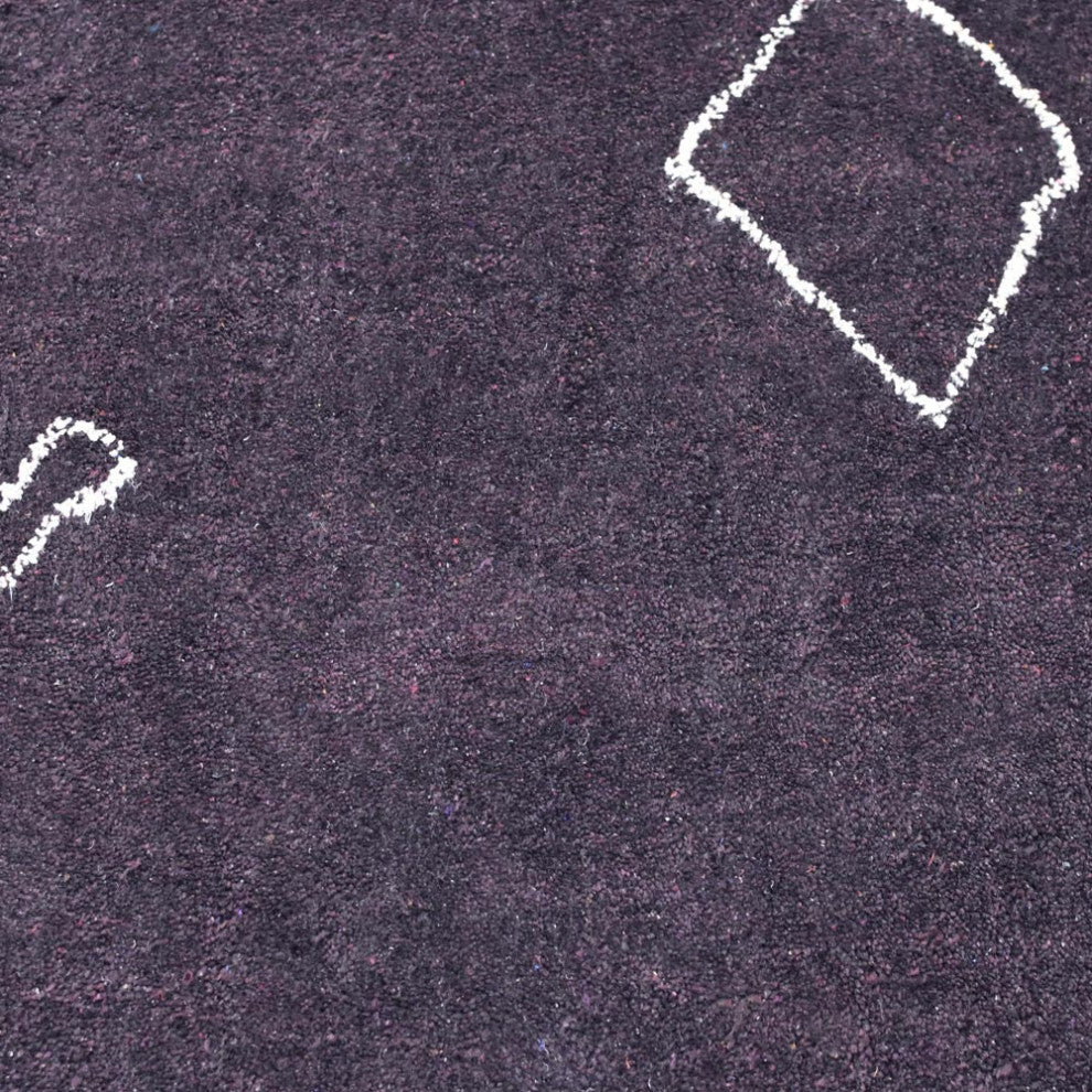HAND KNOTTED LOOM SILK AREA RUGS-5'x8',Rectangle,Brown White,Contemporary