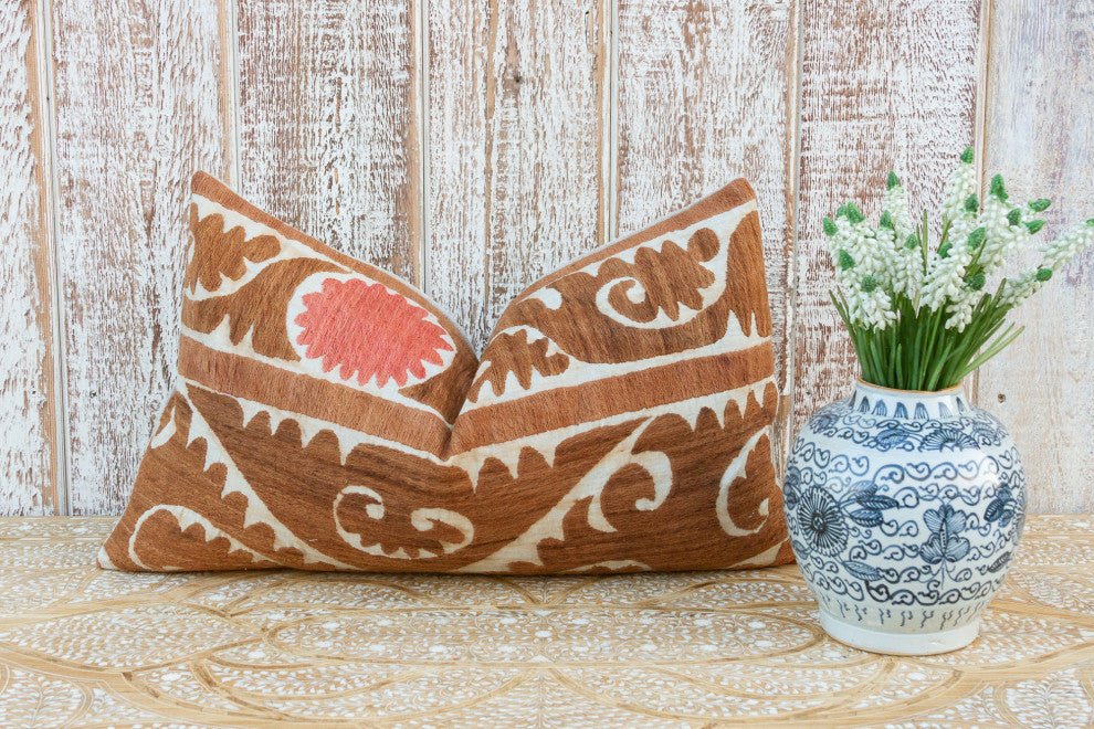 Aisara Thuja Suzani Lumbar Pillow