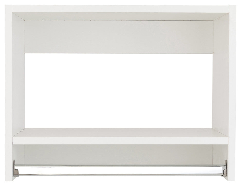 Modular Closets  Tall Hanging Wood Closet Organizer Unit, White, 21" Wide