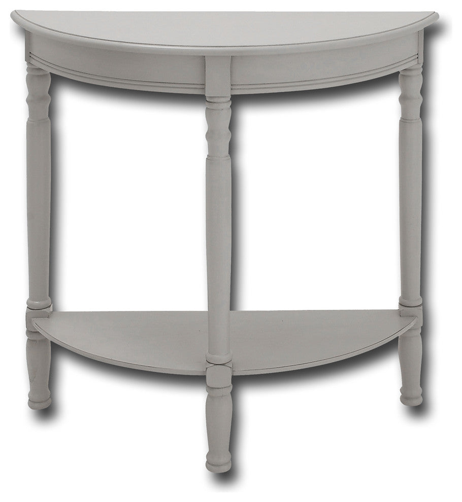 Urban Designs Serena Demilune Console Table, Light Gray