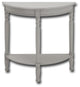 Urban Designs Serena Demilune Console Table, Light Gray