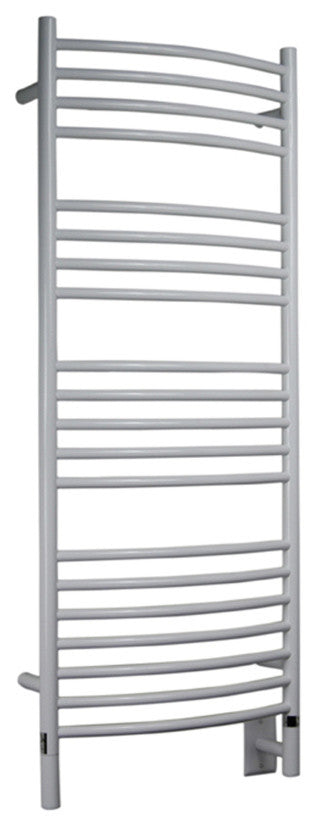 Jeeves Model D-Curved 20-Bar Hardwired Electric Towel Warmer, White