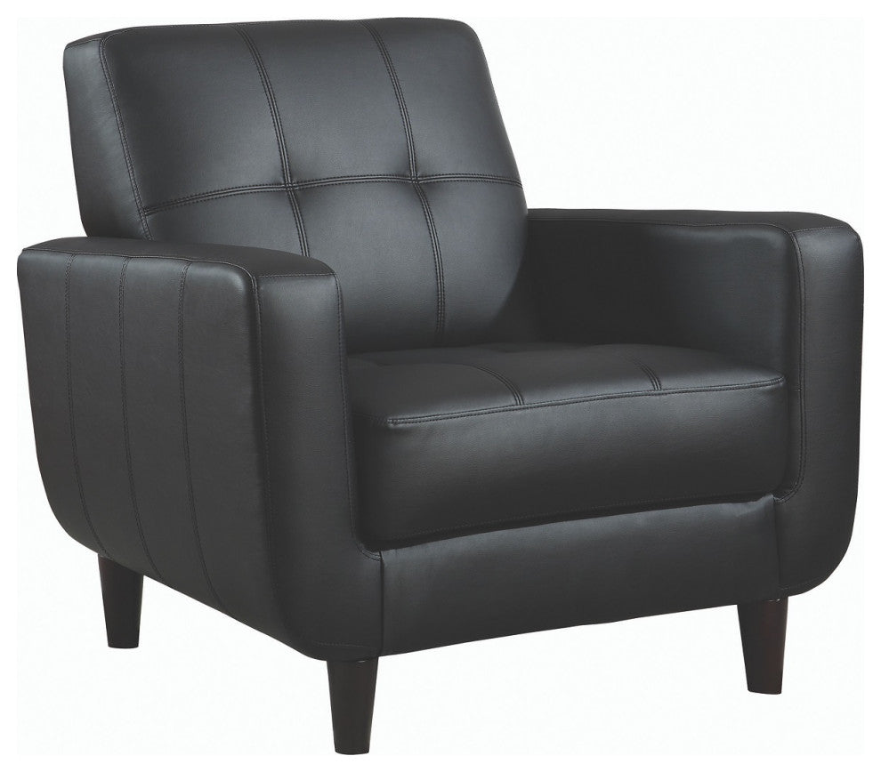 Padded Seat Accent Chair, Black