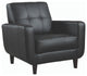 Padded Seat Accent Chair, Black