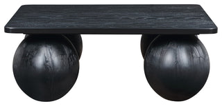 Fitch Oak Veneer Coffee Table, Black, Square