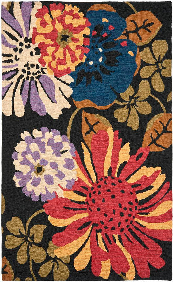 Safavieh Jardin Jar321A Black, Multi Area Rug