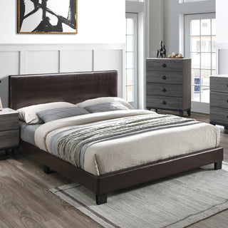 Faux Leather Upholstered Bed, Full
