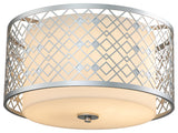 Ziggy Flush Mount in Laquered Silver