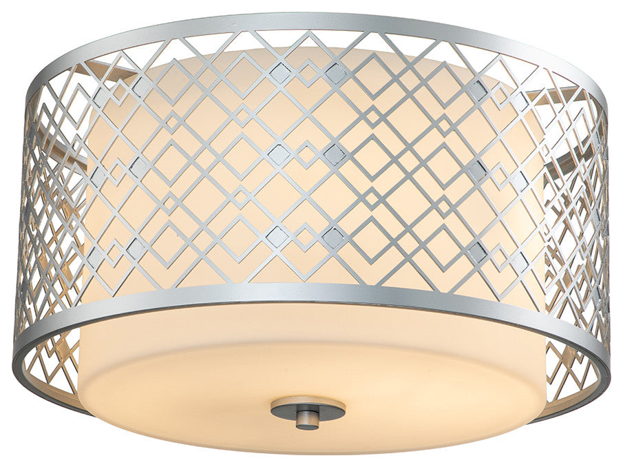 Ziggy Flush Mount in Laquered Silver