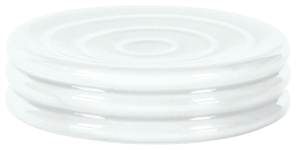Modern Porcelain Bathroom Accessories, Lipsy, White, Soap Dish