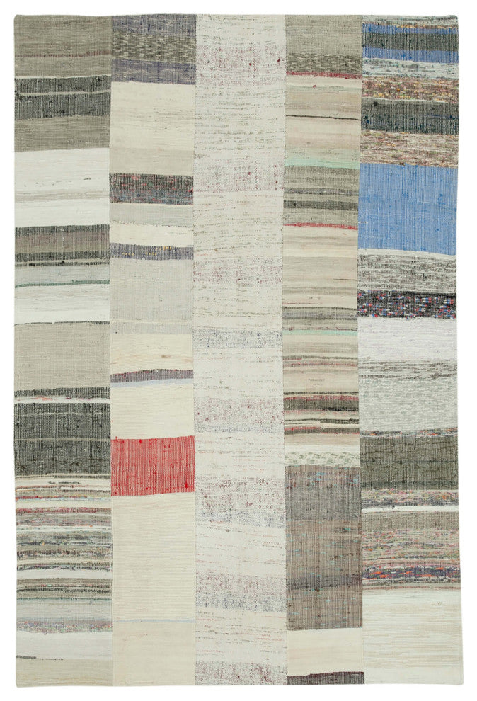 Rug N Carpet - Handmade Anatolian 5' 7'' x 8' 6'' Vintage Patchwork Kilim Rug