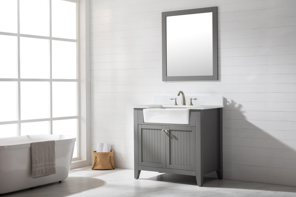 Burbank 36" Single Vanity, Gray