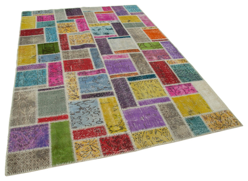 Rug N Carpet - Hand-Knotted Oriental 5' 8" x 8' 4" Unique Patchwork Area Rug