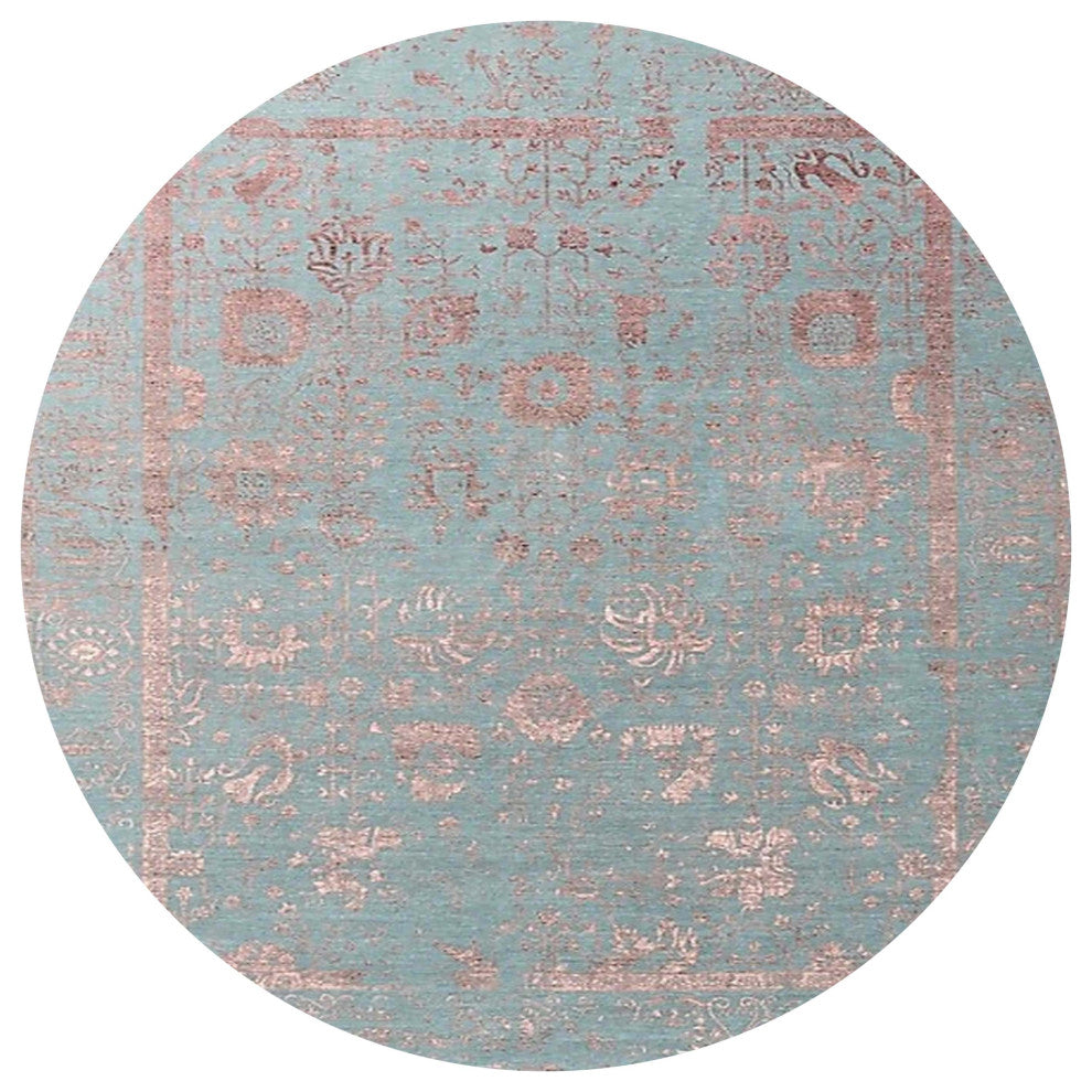 Ahgly Company Indoor Round Mid-Century Modern Area Rugs, 8' Round