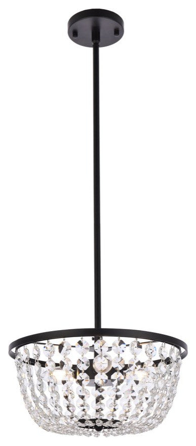 Georgina 13" Pendant, Black